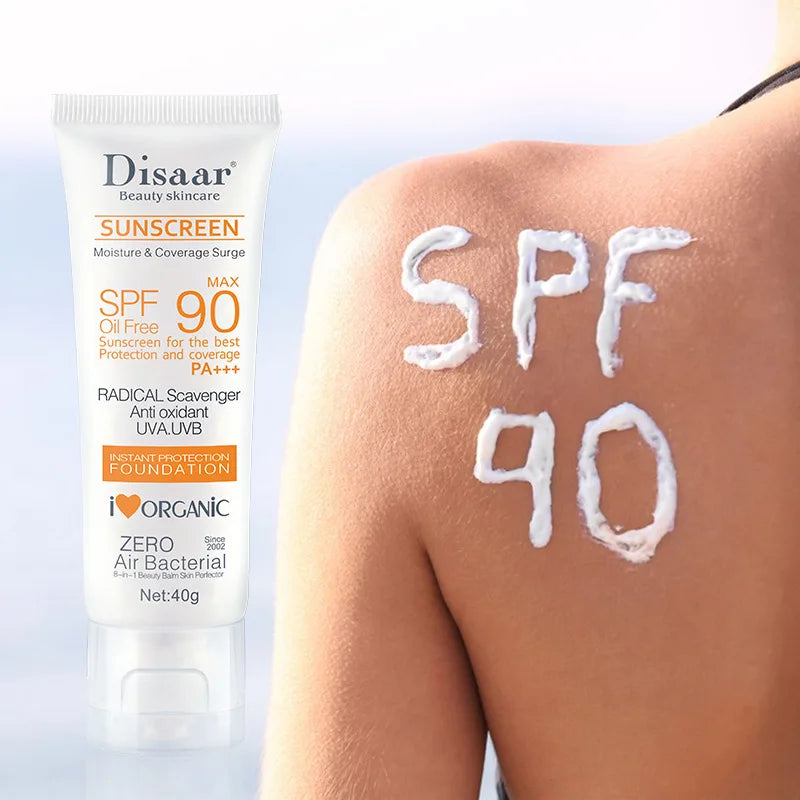 Ultra-Light SPF 90+ Sunscreen for Face & BodyWaterproof, Non-Greasy UV Protection for All-Day Outdoor Defense