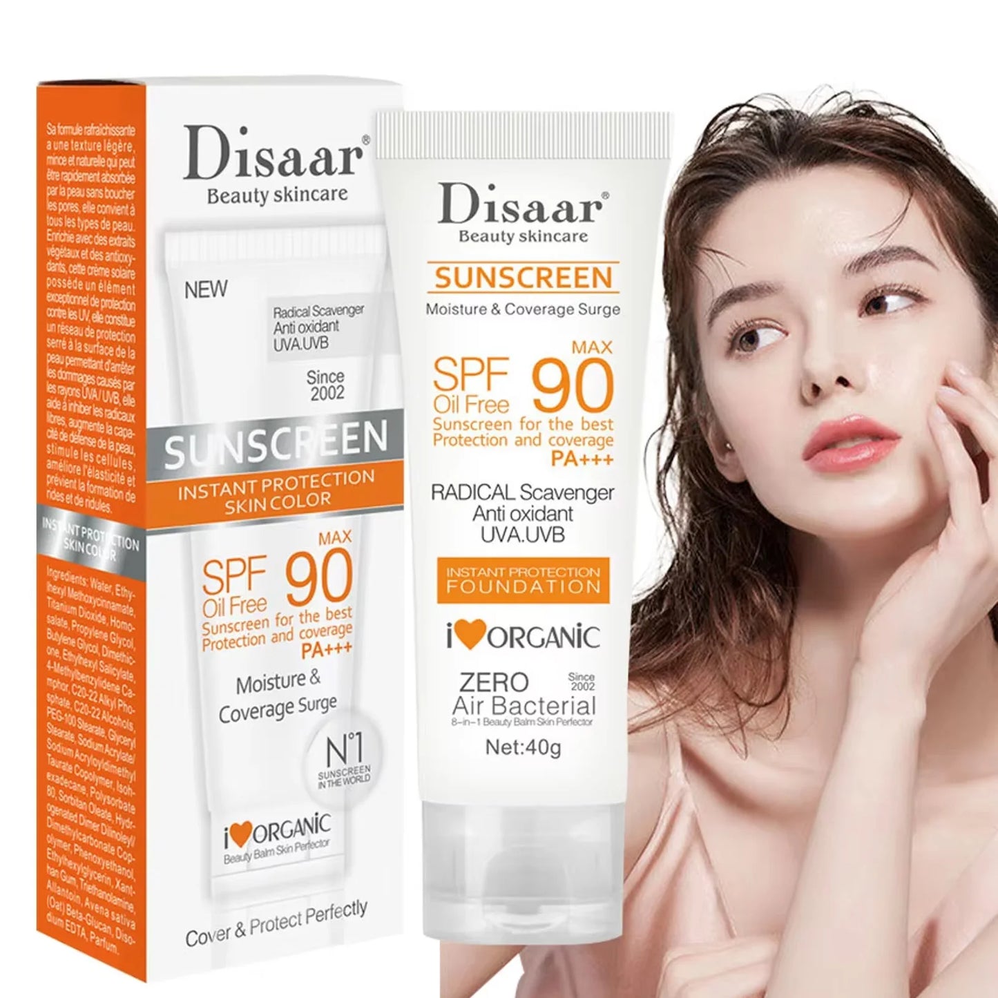 Ultra-Light SPF 90+ Sunscreen for Face & BodyWaterproof, Non-Greasy UV Protection for All-Day Outdoor Defense